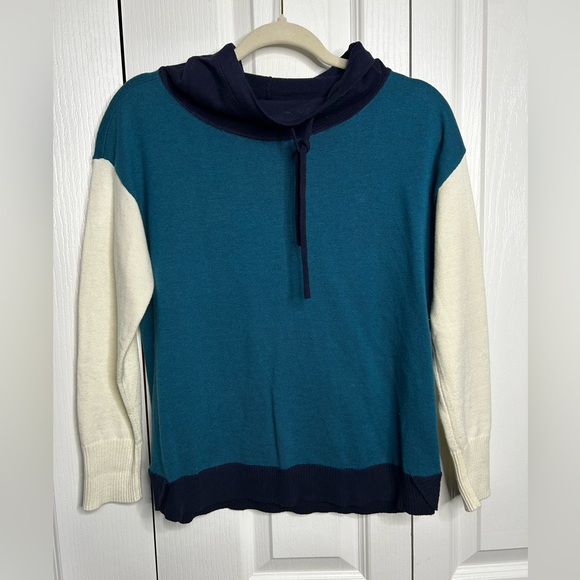 Talbots Sweaters - T by Talbots Women’s‎ Cowl Neck ColorBlock Long Sleeve Pullover Sweater Size SP